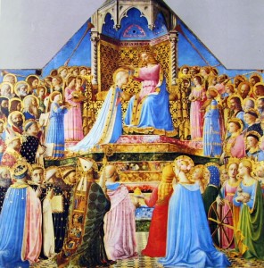 Beato Angelico: Pala dell’Incoronazione, cm. 213 x 211, Louvre, Parigi.